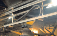 Cable carriers in aluminum plant